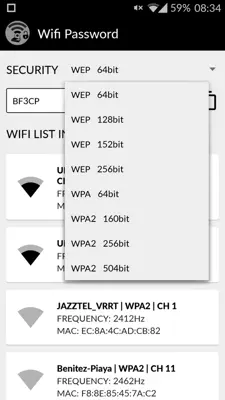 WIFI-PASSWORD android App screenshot 1